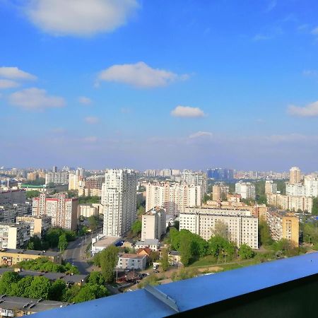 Видовая 25Й Этаж. Новый Дом. Шалимова, Isida. Шулявская, Гарматная, Индустриальный Мост. Космополитан. Большевик. Жд Вокзал. Kiev Eksteriør bilde